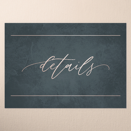 Laurel Embrace Wedding Enclosure Card, Rose Gold Foil, Green, Personalized Foil Cardstock, Square, Leafy