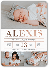 custom baby announcement cards