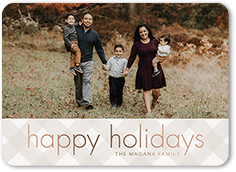 statement plaid holiday card