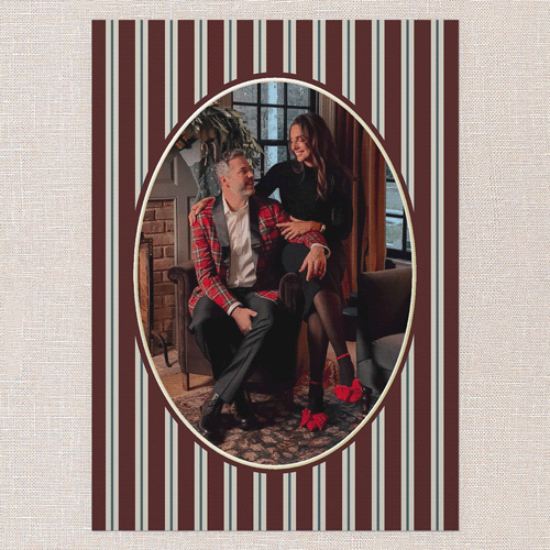 Classic Cameo Holiday Card, Gold Foil, Red, 5x7, Holiday, Matte, Personalized Foil Cardstock, Square, Red