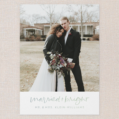 Simple Together Holiday Card, White, Iridescent Foil, 5x7, Christmas, Matte, Personalized Foil Cardstock, Square, White