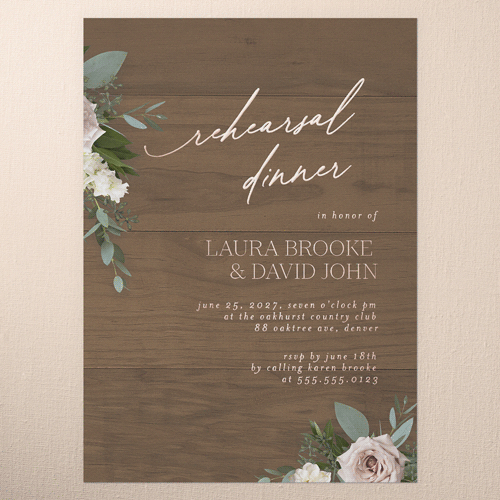 Fall Themed Rehearsal Dinner Invitations