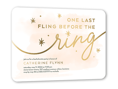 Beige Bachelorette Party Invitation