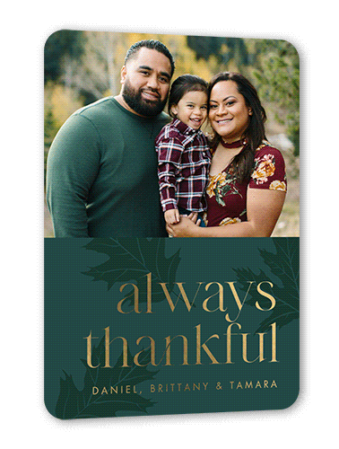 Green Thanksgiving Card