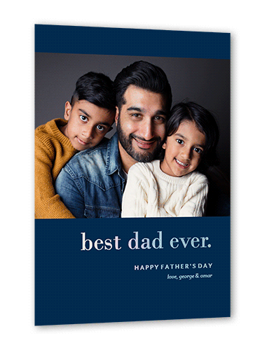 Simply Dad Father's Day, Blue, Iridescent Foil, 5x7, Matte, Personalized Foil Cardstock, Square