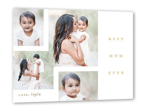 Beloved Brilliance Mother's Day, Gold Foil, White, 5x7, Matte, Personalized Foil Cardstock, Square, White