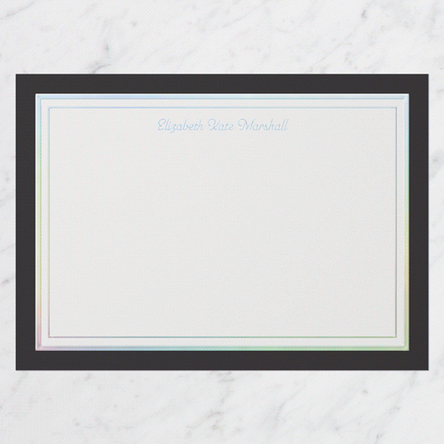 Shining Fringe Personal Stationery Digital Foil Card, Square Corners