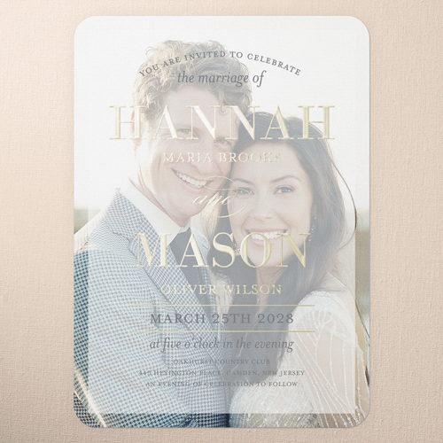 Custom Gold Foil Invitations