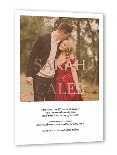 Minimalist Wedding Invitations With Foil