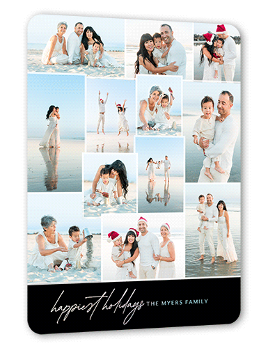 Stunning Photos Holiday Card, Iridescent Foil, Black, 6x8, Holiday, Matte, Personalized Foil Cardstock, Rounded