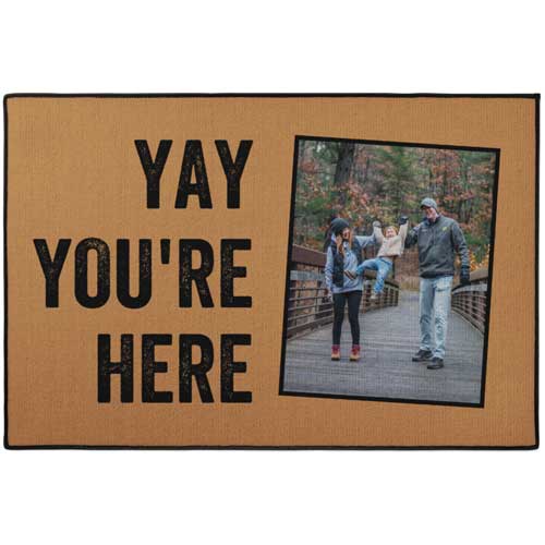 Yay You're Here Door Mat by Shutterfly Shutterfly