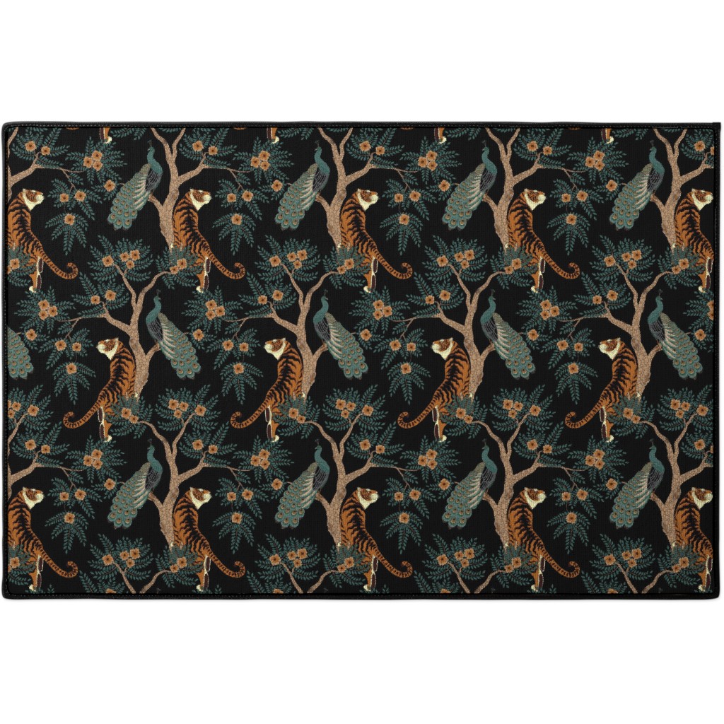 Tiger & Peacock Black Door Mat Shutterfly