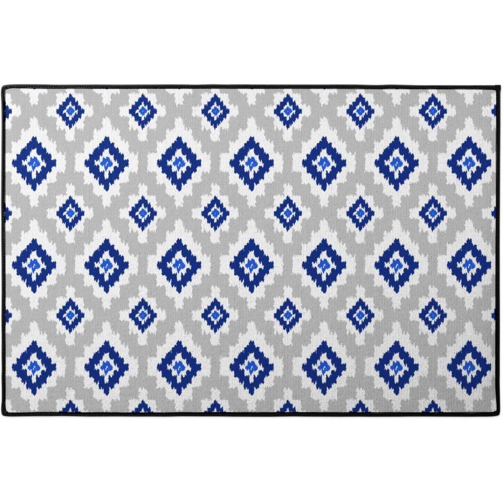 Grey And Blue Doormat