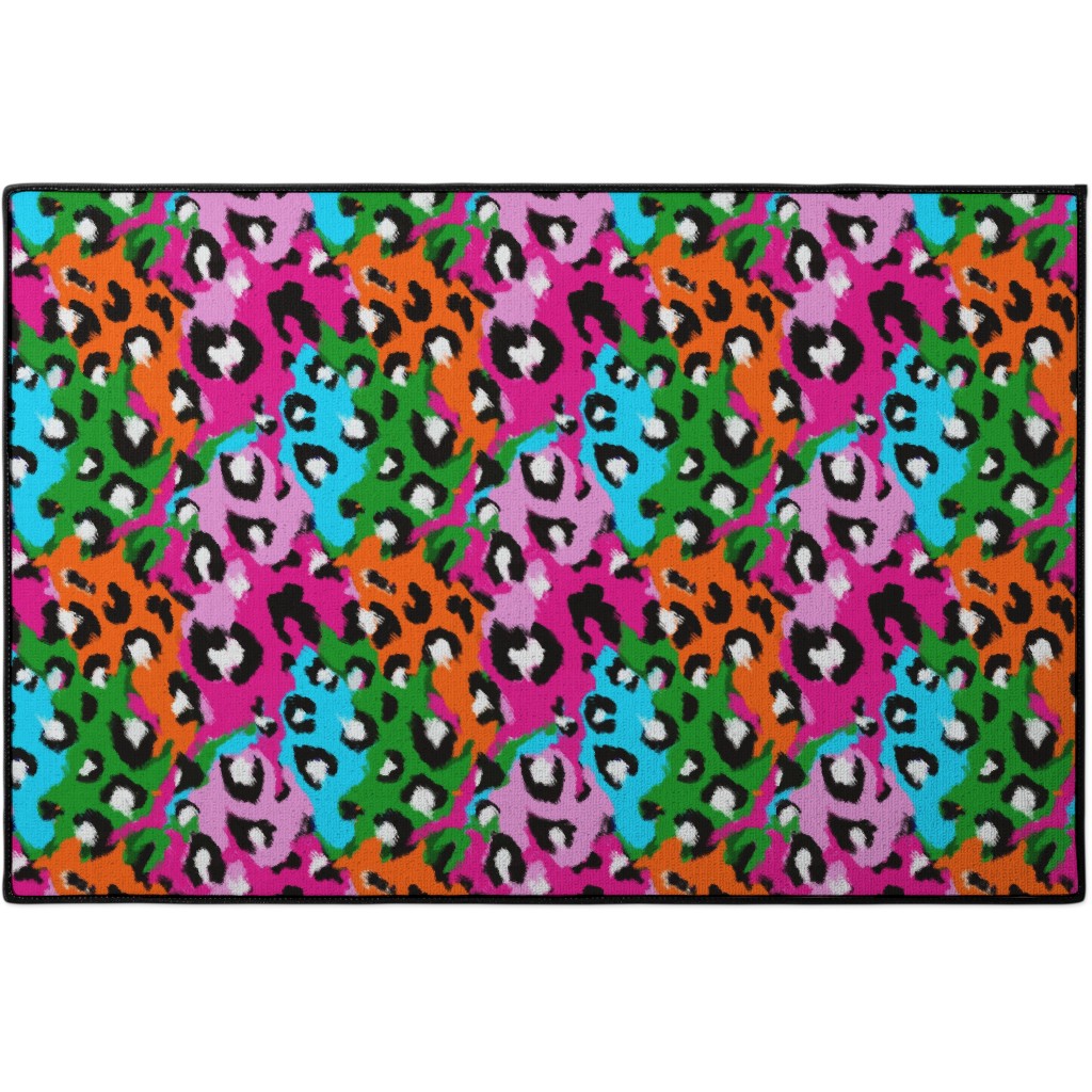 Leopard Print Bright Door Mat Shutterfly