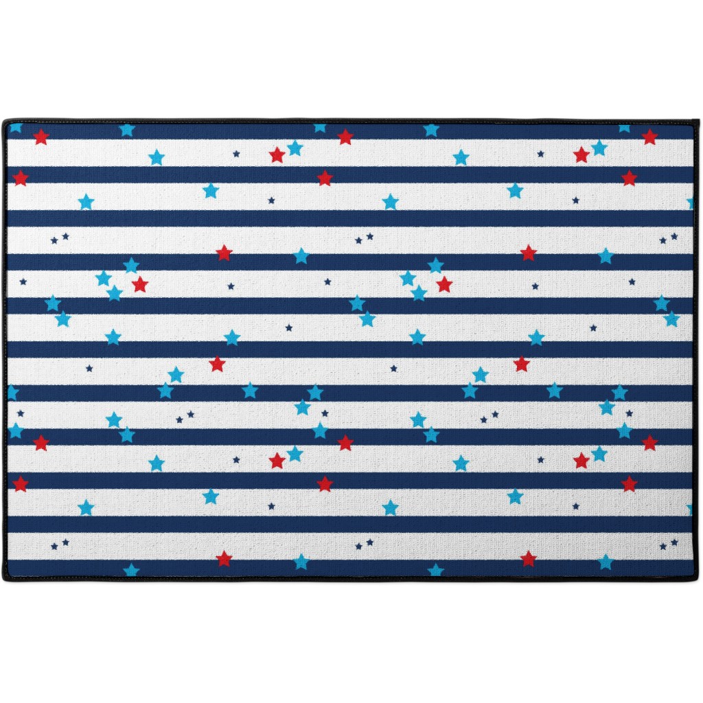 Stars and Stripes Americana - Multi Door Mat, Blue