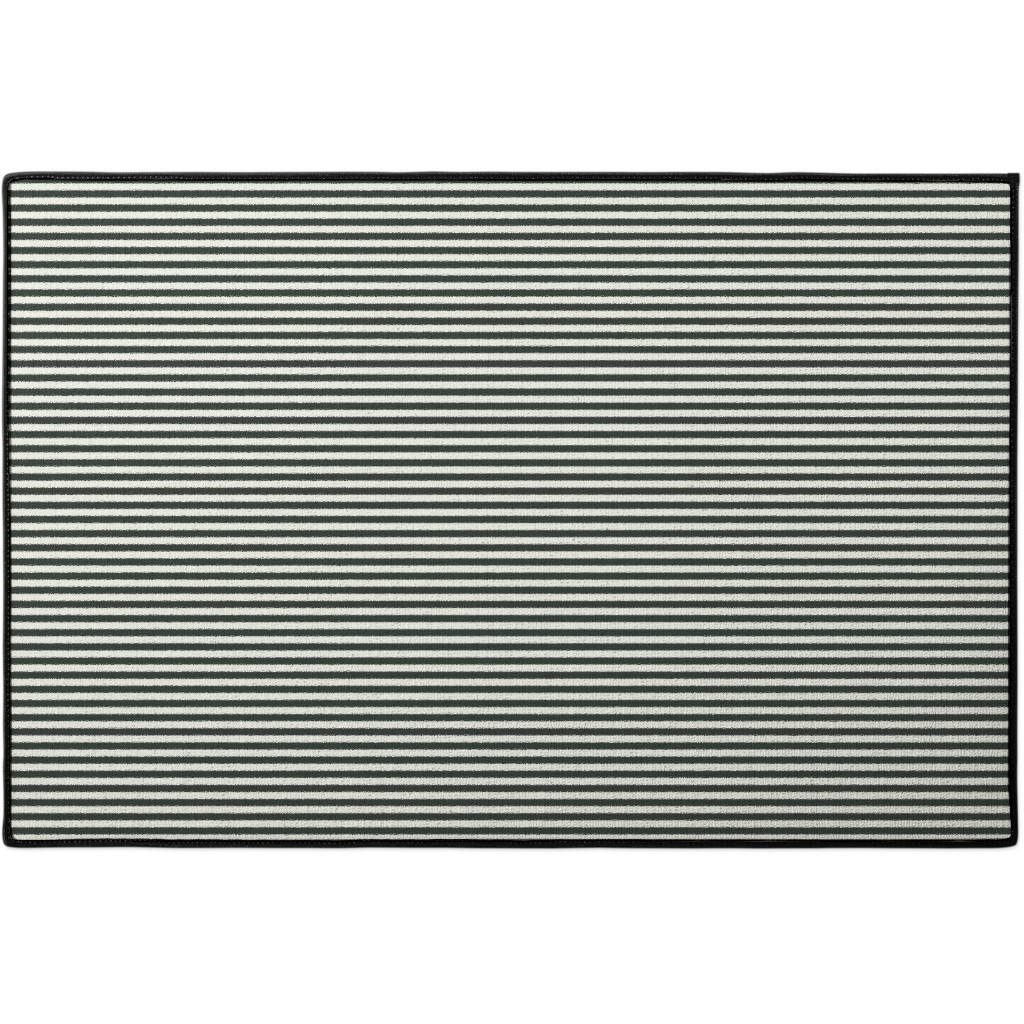 Stripe Black and Cream Door Mat Shutterfly
