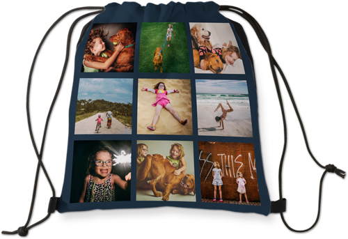 Grid Gallery of Nine Drawstring Backpack