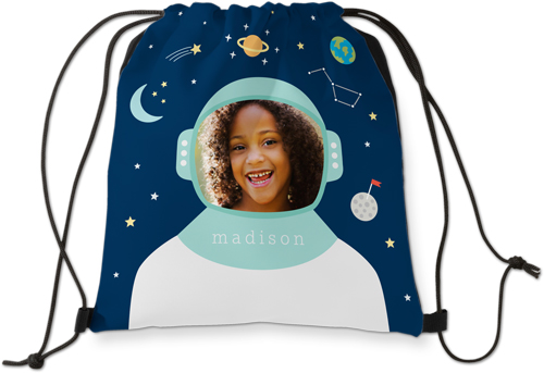 Moon And Stars Astronaut Drawstring Backpack