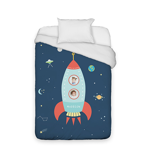 Moon And Stars Astronaut Monogram Duvet Cover Bedding