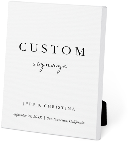 Custom Wedding Signage Easel Back Canvas, 5x7, No Frame, Easel Back Canvas, Multicolor, multi