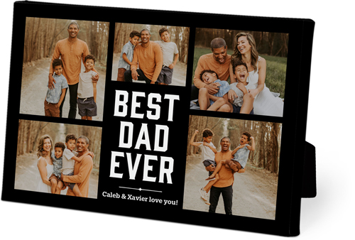 Best Ever Dad Easel Back Canvas, 5x7, No Frame, Easel Back Canvas, Black, black