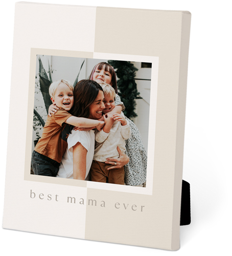 Neutral Colorblock Easel Back Canvas, 5x7, No Frame, Easel Back Canvas, Beige, khaki