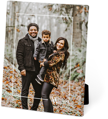 Keyline Monogram Easel Back Canvas, 5x7, No Frame, Easel Back Canvas, White, white