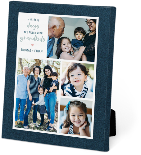 Best Grandkids Easel Back Canvas, 5x7, No Frame, Easel Back Canvas, Green, desert green