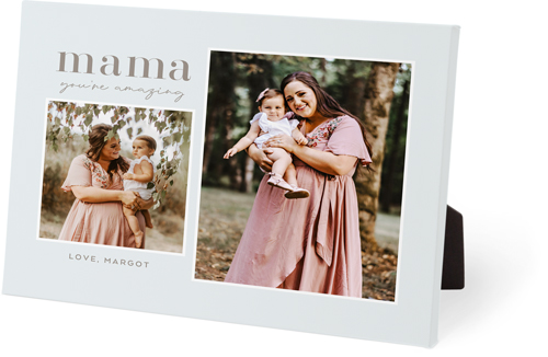 Amazing Mama Easel Back Canvas, 8x10, No Frame, Easel Back Canvas, Gray, air