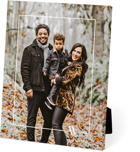 Keyline Monogram Easel Back Canvas, 8x10, No Frame, Easel Back Canvas, White, white