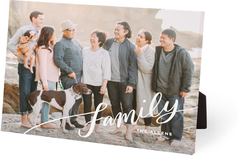 Tilted Family Script Easel Back Canvas, 8x10, No Frame, Easel Back Canvas, White, white