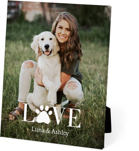 Love Paw Easel Back Canvas, 8x10, No Frame, Easel Back Canvas, White, white