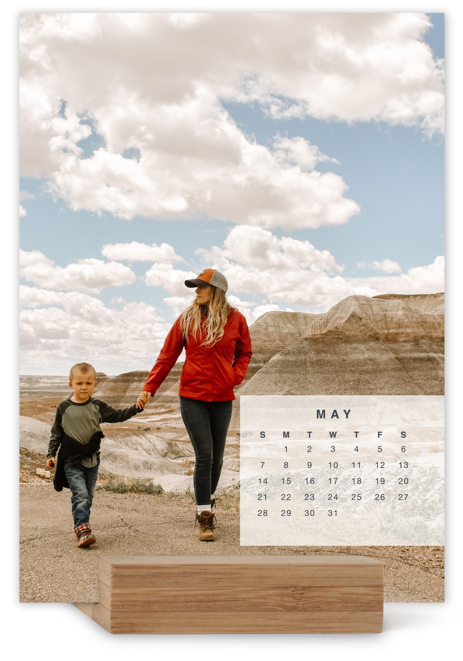 Calendar Overlay Easel Calendar, Square Corners, Multicolor