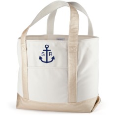 anchors away canvas tote bag