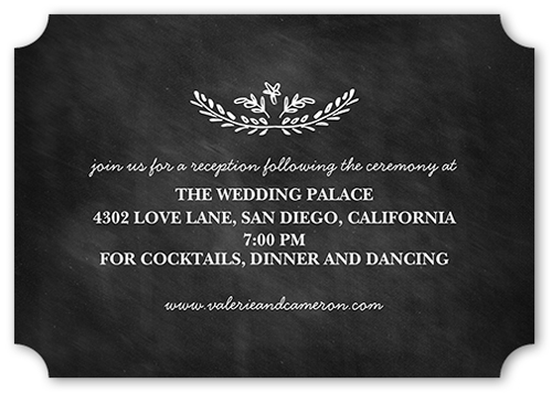 Love And Laughter Forever Wedding Enclosure Card, Black, Pearl Shimmer Cardstock, Ticket