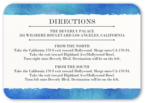 Romantic Wonder Wedding Enclosure Card, Blue, 100% Recycled Cardstock , Rounded, Blue