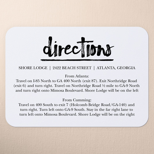 Happy Together Type Wedding Enclosure Card, Black, 100% Recycled Cardstock , Rounded
