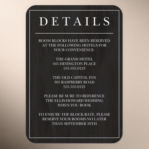 Verdant Union Wedding Enclosure Card, Black, Matte, Signature Smooth Cardstock, Rounded, Black