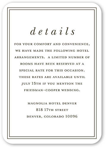 Layered Photos Wedding Enclosure Card, White, Pearl Shimmer Cardstock, Rounded, White