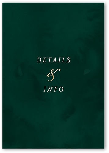 Gentle Texture Wedding Enclosure Card, Green, Matte, Signature Smooth Cardstock, Square, Kale