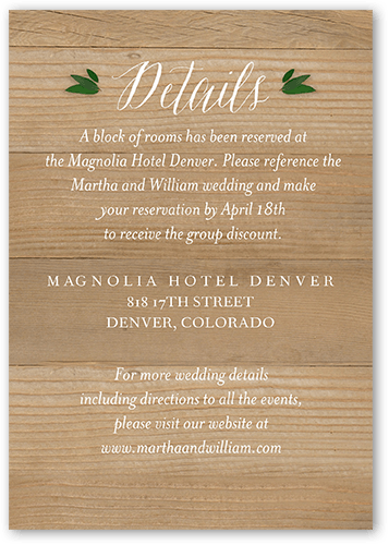 Heart Wreath Wedding Enclosure Card, Beige, Matte, Signature Smooth Cardstock, Square, Latte