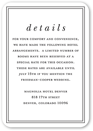 Layered Photos Wedding Enclosure Card, Grey, Matte, Signature Smooth Cardstock, Rounded, Charcoal