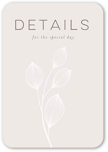 Novel Matrimony Wedding Enclosure Card, Grey, Pearl Shimmer Cardstock, Rounded, Whisper Gray