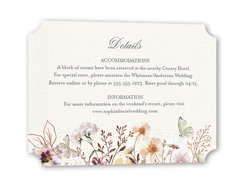 Fairy Tale Wedding Wedding Enclosure Card, Rose Gold Foil, Grey, Pearl Shimmer Cardstock, Ticket