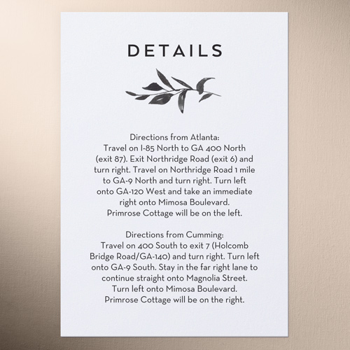 Evening Flower Wedding Enclosure Card, Grey, Matte, Pearl Shimmer Cardstock, Square, Iron
