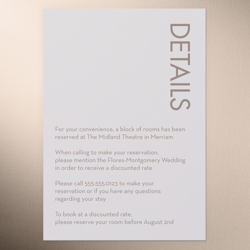 Softly Together Wedding Enclosure Card, Grey, Matte, Signature Smooth Cardstock, Square