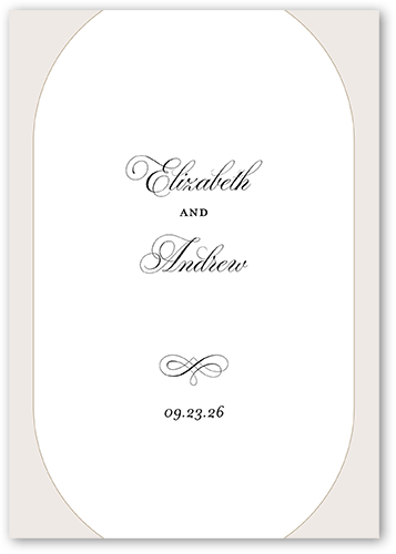 Elegant Essence Wedding Enclosure Card, Gray, Matte, Pearl Shimmer Cardstock, Square