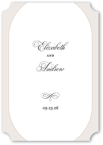 Elegant Essence Wedding Enclosure Card, Gray, Pearl Shimmer Cardstock, Ticket