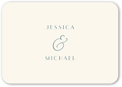 Simple Sprig Wedding Enclosure Card, Blue, Matte, Signature Smooth Cardstock, Rounded, Cedar