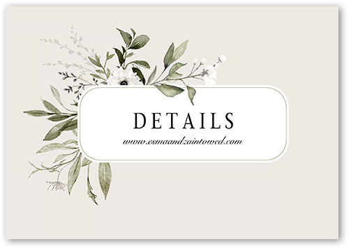 Elegant Gray Wedding Enclosure Cards